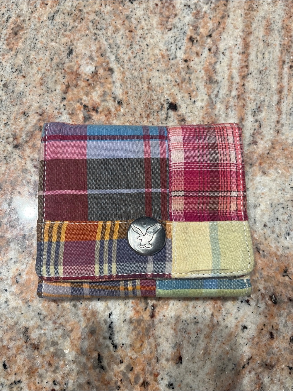 American Eagle plaid wallet